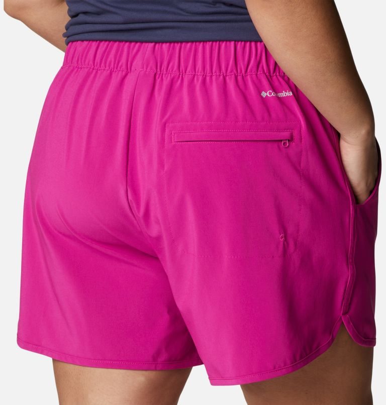 Women's Columbia Pleasant Creek Stretch Shorts Fuchsia | Plus Size CA-DL3C0